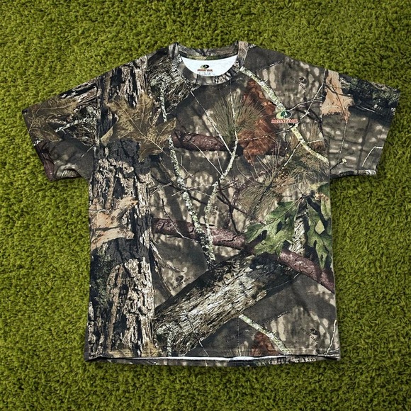 Y2K Mossy Oak AOP Realtree Camo T-Shirt - Picture 1 of 6